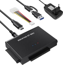 USB 3.0 IDE SATA Adapter voor 2.5 en 3.5 Inch HDD/SSD met 12V 2A Voeding, Compatibel met Windows en Mac, Snelle Gegevensoverdracht en Eenvoudige Installatie — thumbnail 1