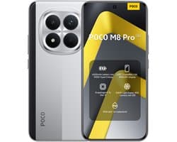 Xiaomi POCO M8 Pro 5G - 12 GB RAM - 512 GB - Zilver - Enorme 6500mAh (typ) batterij - 6,83" CrystalRes 1,5K AMOLED display - Snapdragon® 7s Gen 4