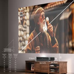 Hisense 20017229 beamer/projector Projector met ultrakorte projectieafstand 2500 ANSI lumens DLP UHD 4K (3840x2160) 3D Zwart — thumbnail 2