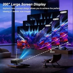 4K Projector met Google TV, Native 1080p, Autofocus — thumbnail 5