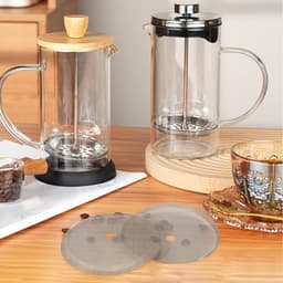 NTHProducts - French Press Vervangfilter - Koffiezetter - Rvs en duurzaam - 1 liter - 6 stuks - Ideaal voor koffieliefhebbers - Voor 8 kopjes — thumbnail 5
