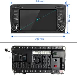Awesafe Autoradio - Geschikt Voor Audi A3 8P 2003 t/m 2012 - 2GB+64GB - Draadloos Carplay Android Auto - GPS RDS Bluetooth - Navigatie - RAM 2GB + ROM 64GB - Inclusief achteruitkijkcamera - 2003 2004 2005 2006 2007 2008 2009 2010 2011 2012 — thumbnail 3