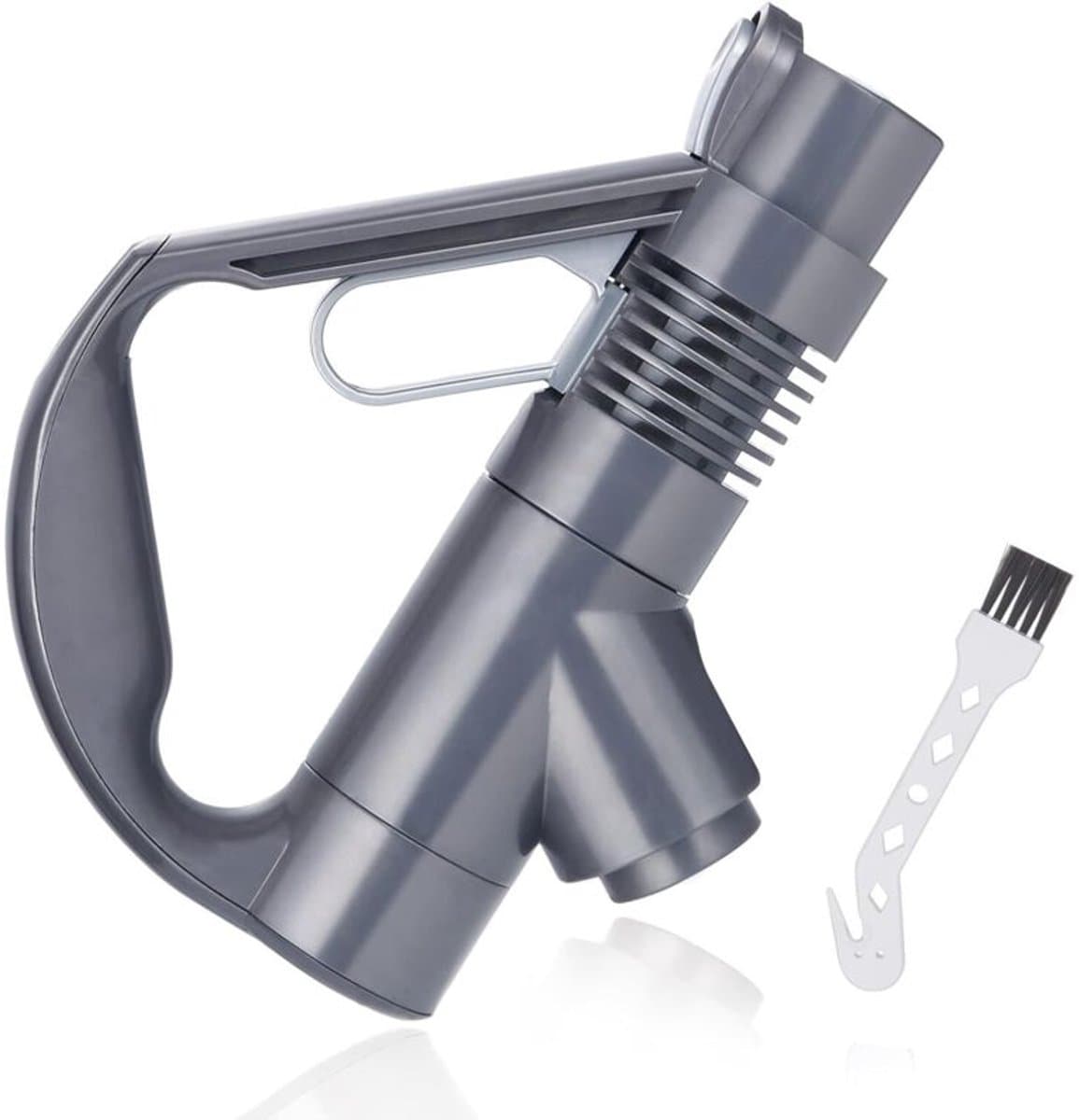 Vervangende handgreep voor stofzuigers- compatibel met Dyson DC19 DC23 DC26 DC29 DC32 DC36 DC37. Stofzuigeraccessoire- vervangende handgreep met reinigingsborstel (grijs). — afbeelding 1