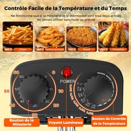 Elektrische Friteuse - Vetvrije Frituur - Thuis Frituren - Instelbare Thermostaat - 5 Liter - Zwart — thumbnail 4