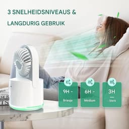 longziming -Draagbare Tafelventilator - Draagbare Luchtbevochtiger - USB Ventilator Met Nevel - Koelnevel Functie - 7-Kleuren Nachtlamp - ABS En Zacht PP - Ideaal Voor Slaapkamer En Kantoor - 1 Stuk — thumbnail 3