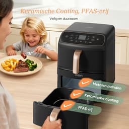 Cosori TurboTower Compact airfryer - Keramische anti-aanbaklaag - Dubbele heteluchtfriteuse - 8.6 liter — thumbnail 3