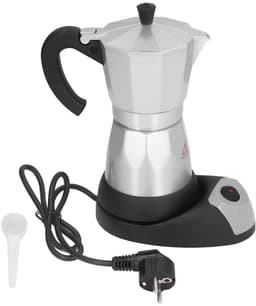Dailygoody - Elektrische Moka Pot - 480 W Koffiezetapparaat - 300 ml - Voor Gezinnen en Kantoren - Aluminium - Ideaal voor Meetings — thumbnail 1