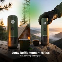 Solstedt® Draagbare Koffiemachine – Espressomaker | 19 Bar | 7800mAh Batterij | Nespresso Cups & Gemalen Koffie | Camping & Reizen — thumbnail 5