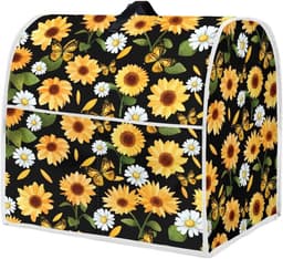 Mixer Cover - Keukenmachinehoes - Keuken Decoratie - Met Handvat en Zakken - 38x27x37 cm - Zonnebloem Daisy Vlinder — thumbnail 1