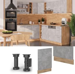 Frontpaneel Vaatwasser - Afdekpaneel Keuken - Keukenintegratie - Stijlvol Design - 45 cm - Beton Antraciet — thumbnail 3