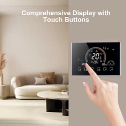 Slimme Thermostaat - Verwarmingsregelaar Ketelthermostaat - Energie Besparen - APP-bediening - 5-35°C - Zwart — thumbnail 3