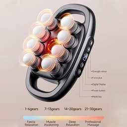 Massage Gun Set - Spierontspanning Gun - Spierherstel - 16 Massagekoppen - 40 x 20 x 60 cm - Zwart — thumbnail 4