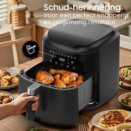 AIMASON AF80D10 XXL Heetluchtfriteuse 9L - 2350W Airfryer voor Snel Koken - 9 Programma's - LED-display - Verwarmfunctie - Metalen binnenkant - Moderne Airfryer voor Familiegerechten — thumbnail 4