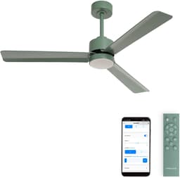 CREATE - Stille plafondventilator 40W met licht - Sage - Ø132cm - WIFI + Afstandsbediening - WIND MODERN — thumbnail 1