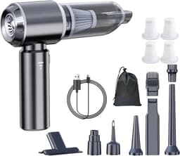 Draagbare Stofzuiger - Mini Kruimeldief - Auto Interieur Reinigen - Borstelloze Motor - 500 Gram Capaciteit - Gun Grey — thumbnail 1