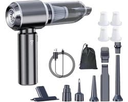 Draagbare Stofzuiger - Mini Kruimeldief - Auto Interieur Reinigen - Borstelloze Motor - 500 Gram Capaciteit - Gun Grey