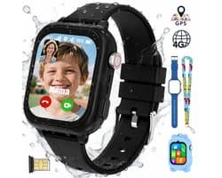 Vashoy T53-Kinderhorloge-Nieuwe smartwatches voor kinderen met GPS-videogesprek-SOS-Leermodus-App om te downloaden-Cadeaus voor kinderen van 5 tot 16 jaar