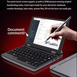7 Inch Touch Screen Pocket Mini Laptop Win 10 Handheld PC met 12GB RAM en 256GB Opslag Dual Band WiFi Front Camera USB3.0 - Draagbare Computer Notebook met J4105 CPU (12G+256G EU-stekker) — thumbnail 3