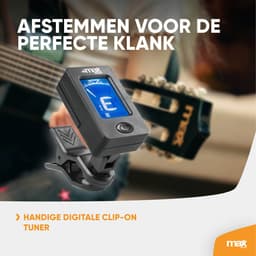 Kinder gitaar - MAX SoloArt akoestische gitaar 3/4 - Met gratis muzieklessen en accessoires - Zwart — thumbnail 3