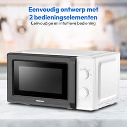 20-liter-700-watt-magnetron-klein-compact-ruimtebesparend-5-magnetronstanden-ontdooifunctie-timerfunctie-wit — thumbnail 2