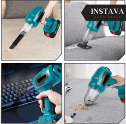 Instava - Accu Auto Stofzuiger incl. 2x Accu (2.0Ah) - Geschikt voor Makita 18v Accu - Handstofzuiger Draadloos - Autostofzuiger - Kruimeldief - Mini Stofzuiger — thumbnail 5
