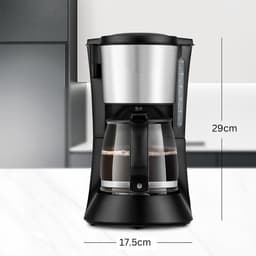 White-label® Koffiezetapparaat met Thermoskan - Koffiemachines - Zwart en Zilver — thumbnail 2