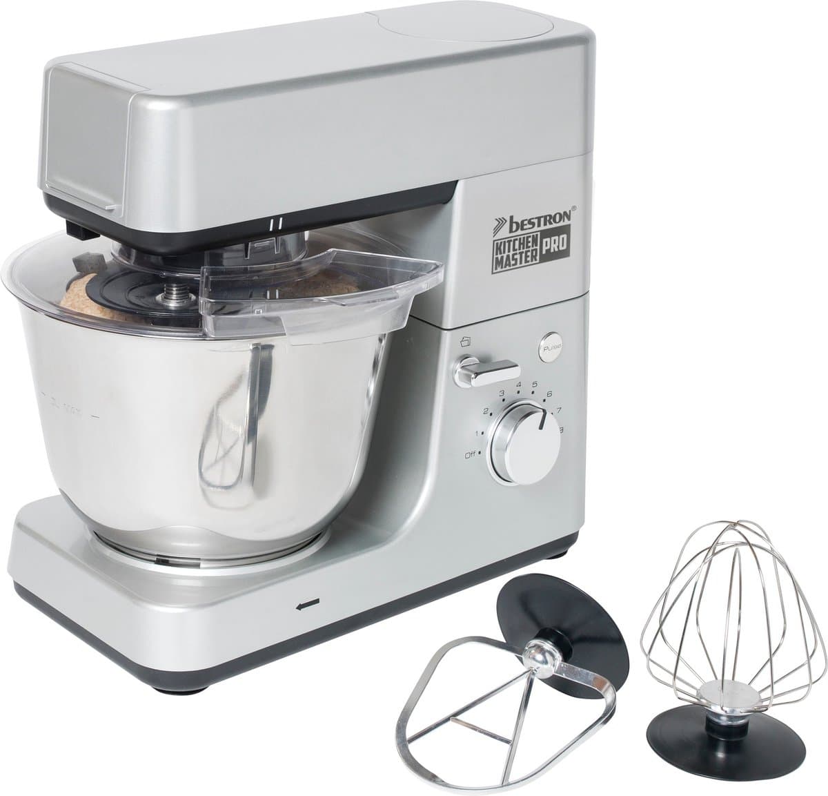Bestron AKM1600S - Keukenmachine PRO RVS kom 1600W — afbeelding 1