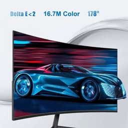 Cellista Curved Monitor 24 Inch - Gaming Monitor FHD 1080P - 75Hz Scherm - VA Display 3000R - 2ms Reactietijd - HDMI VGA - VESA - 1920×1080 — thumbnail 3