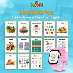 TeddiQ Playwatch - Kinder Smartwatch - Kinderhorloge - Roze - 31 educatieve games - Smartwatch Kind - HD Scherm — thumbnail 4