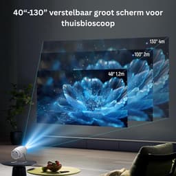 NBAP® Mini Beamer - Projector met Wifi - Bluetooth - Wit — thumbnail 2