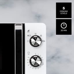 Compacte Magnetron 20 Liter - 700W - 5 Vermogensstanden & Ontdooifunctie - Wit — thumbnail 5