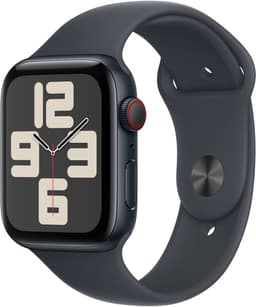 Apple Watch SE 2024 - Smartwatch - GPS + Cellular - 44mm - Midnight Aluminium Case - Midnight Sport Band - M/L — thumbnail 1