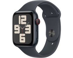Apple Watch SE 2024 - Smartwatch - GPS + Cellular - 44mm - Midnight Aluminium Case - Midnight Sport Band - M/L