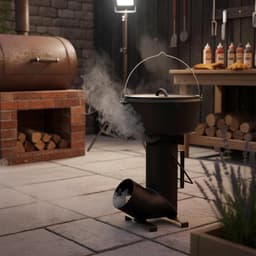 Raketoven van dik Staal: Ideaal voor Dutch Oven, Grillen en Outdoor Koken — thumbnail 2