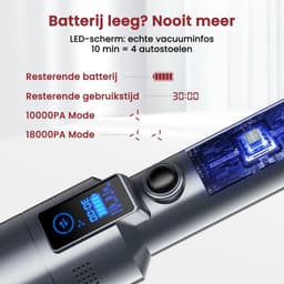 Trexxo - Stofzuiger - Stofzuiger draadloos - draagbare autostofzuiger - SmartAI - Handstofzuiger - 3 mondstukken - lucht filtratie — thumbnail 5