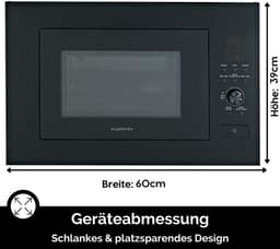 Inbouwmagnetron 25 Liter 900W met Draaiplateau en Ontdooifunctie — thumbnail 3