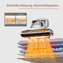 Krachtige Matrasstofzuiger met UV-C Licht - Anti-Mijt Stofzuiger 15 Kpa — thumbnail 3