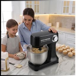 SVN® Mixer met mengkom - Mixer - Mixer met mengkom keukenmachine - Zwart - 10cm x 28cm x 32cm — thumbnail 5