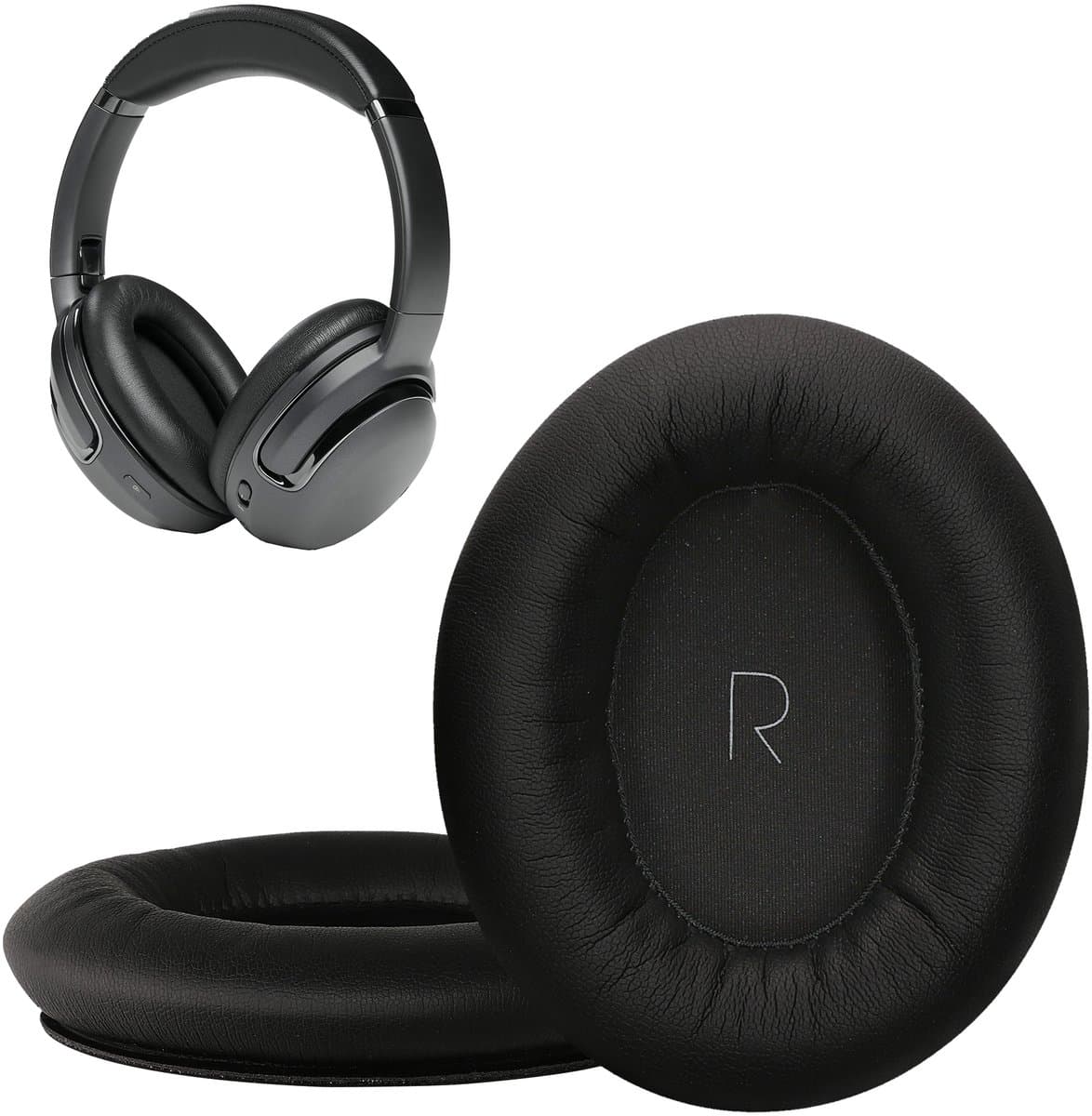 kwmobile 2x oorkussens geschikt voor JBL Tour One - Earpads voor koptelefoon in zwart — afbeelding 1