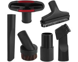 TuseRxln Stofzuiger Accessoires - Stofzuiger Borstels - Multifunctioneel Reinigingsset - 6 Stuk - Voor Meubels en Hoeken Rood