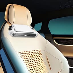 Nek Ventilator - Auto Hoofdsteun Ventilator - Autoventilator Achterbank - USB Type-C - 3 Snelheden - Bladloos - Met Klittenband Bevestiging - 18 x 9 x 3,7 cm - Zwart — thumbnail 2