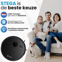 STEGA® RoboCleaner Max Robotstofzuiger met Leegstation en Dweilfunctie - LDS Lasernavigatie - Tot 150 min - APP — thumbnail 2