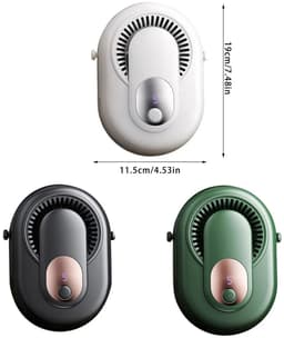 Tailleventilator - Draagbare Ventilator - 4-in-1 - Bladloos - 5 Standen - Digitaal Display - USB Oplaadbaar - voor Nek Taille Hand en Tafel - Zwart — thumbnail 3