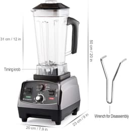 Krachtige Professionele Blender 2200W - Smoothie Maker met Timer & Tritan Kan — thumbnail 2