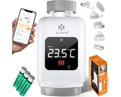 Set van 4 Slimme Wifi Radiatorthermostaten met App- en Spraakbesturing