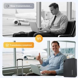 Draagbare 2TB SSD Schijf - USB 3.2 Gen 1 tot 466 MB/s - Externe Harde Schijf met 2-in-1 USB-C Kabel — thumbnail 3