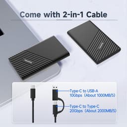 4TB Externe SSD - 2000MB/s USB 3.2 Gen2x2 - Draagbare Harde Schijf voor Desktop en Laptop — thumbnail 2
