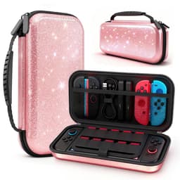 YONO Hard Case geschikt voor Nintendo Switch 2 - Beschermhoes - Opbergtas - Hoes - Koffer - Accessoires - Glitter Roze — thumbnail 1