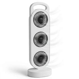 Cheqo® Tafelventilator - Tafel Ventilator - Kolomventilator - Mini Ventilator - Kleine Ventilator - USB Ventilator - Oplaadbare Ventilator - Draadloze Ventilator - Bureauventilator - Witte Ventilator - Zwenkende Ventilator — thumbnail 1