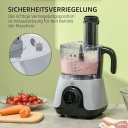 7-in-1 Keukenmachine - Multifunctionele Mixer met 1,25L Mengkom, 3 Snelheden en Veiligheidsfuncties — thumbnail 2